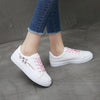 Spring Fashion Breathble Women Sneakers Leather Platform Shoes Women Lace Up Casual Shoes White Fashion Sneakers White PU Leather Platform Sneaker For Women Lace Up Walking Sneakers by Stevvex