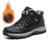 Winter Snow Boots Waterproof Leather Sneakers Super Warm Men's Boots Outdoor Hiking Boots Warm Fur Line Hiking Boot Outdoor Walking Shoes Casual Leather Booties For Men by Stevvex