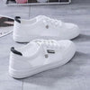Women's White Casual Sneakers Spring Summer Breathable Flats Solid Color Mesh Shoes Fashion White Flat Sneakers Women Workout Tennis Walking Gym Fashion Sneakers by Stevvex