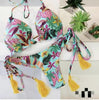 Popular Women's Beachwear Bikini Set Swimwear Push-Up Padded Swimsuit Floral Bikini Set Low Rise Ruffled Two Pieces Swimsuit Push Up Bathing Suit Swimwear by Stevvex