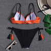 Halter Bikini Bandage Swimsuit Solid Swimwear Sport Liquid Metallic Shiny String Bikini 2 Piece Swimsuit Set Women Shiny Bikini Set Bathing Suit Push Up Two-piece Suit by Stevvex
