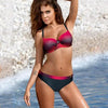 Halter Bikini Bandage Swimsuit Solid Swimwear Sport Liquid Metallic Shiny String Bikini 2 Piece Swimsuit Set Women Shiny Bikini Set Bathing Suit Push Up Two-piece Suit by Stevvex