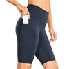 Women's Naked Feeling Workout Shorts - 10 Inches High Waist Yoga Biker