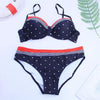 Bikini New 2 Piece Women Swimsuit Women's High Waist Bikini Set Fashion Puff Sleeve Swimwear Set Bathing Suits Solid Color Short Puff Sleeve Summer High Waist Cut Backless Bathing Suit Beachwear by Stevvex