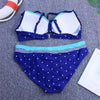 Bikini New 2 Piece Women Swimsuit Women's High Waist Bikini Set Fashion Puff Sleeve Swimwear Set Bathing Suits Solid Color Short Puff Sleeve Summer High Waist Cut Backless Bathing Suit Beachwear by Stevvex