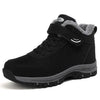 Winter Womens Mens Boots Plush Leather Waterproof Climbing Hunting Shoes Unisex Lace-up Outdoor Warm Hiking Boot Warm Ankle Cushionable Non-Slip Fashion Booties For Outdoor Walking by Stevvex