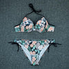 Push Up Bikini Floral Print Swimsuit Swimwear Women Bathing Suit Bikinis Set Brazilian Beach Female Wear Women's Bikini Swimsuits Floral Printed Bathing Suits for Women 2 Piece Bikini by Stevvex