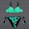 Push Up Bikini Floral Print Swimsuit Swimwear Women Bathing Suit Bikinis Set Brazilian Beach Female Wear Women's Bikini Swimsuits Floral Printed Bathing Suits for Women 2 Piece Bikini by Stevvex
