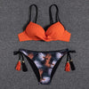 Push Up Bikini Floral Print Swimsuit Swimwear Women Bathing Suit Bikinis Set Brazilian Beach Female Wear Women's Bikini Swimsuits Floral Printed Bathing Suits for Women 2 Piece Bikini by Stevvex