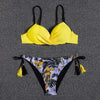 Push Up Bikini Floral Print Swimsuit Swimwear Women Bathing Suit Bikinis Set Brazilian Beach Female Wear Women's Bikini Swimsuits Floral Printed Bathing Suits for Women 2 Piece Bikini by Stevvex