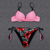 Push Up Bikini Floral Print Swimsuit Swimwear Women Bathing Suit Bikinis Set Brazilian Beach Female Wear Women's Bikini Swimsuits Floral Printed Bathing Suits for Women 2 Piece Bikini by Stevvex