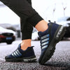 Running Mens Sport Elegant Sneakers Air Cushion Sneakers Lace Up Low Top Jogging Shoes Man Athletic Footwear Breathable Comfortable Athletic Running Sneakers by Stevvex