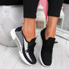 Elegant Sport Women's Vulcanized Female Lace Up Mesh Sneakers Round Toe Casual Walking Shoes Mesh Flat Anti-slip Women Breathable Mesh Fashion Sneakers by Stevvex