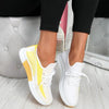Elegant Sport Women's Vulcanized Female Lace Up Mesh Sneakers Round Toe Casual Walking Shoes Mesh Flat Anti-slip Women Breathable Mesh Fashion Sneakers by Stevvex