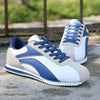 Fashion Men Sport Breathable Running Sneakers Casual Breathable Walking Shoes Sport Athletic Blue White Sneakers Gym Tennis Slip On Walking Outdoor Workout Sneakers by Stevvex