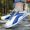 Fashion Men Sport Breathable Running Sneakers Casual Breathable Walking Shoes Sport Athletic Blue White Sneakers Gym Tennis Slip On Walking Outdoor Workout Sneakers by Stevvex
