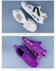New Purple Womens Sport Sneakers Running Mesh Platform Sneakers Breathable Tennis Outdoor Lightweight Twist Bottom Breathable Tennis Sport Shoes For Workout Walking Outdoor Sport Gym by Stevvex