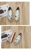 New Popular Womens Shoes Colorful Beautiful Flower Printing Shoes Lace-up Flat Women's Casual Womens Sneakers High-Quality Women's White Sports Casual Couple Shoes Summer Trainers Walking Sneakers by Stevvex