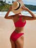 Women One-Shoulder Bikini Swimsuit Women Push Up Swimwear Women's Bathing Suit Comfortable Bikini Ribbed Two Piece Swimsuit Bikini Set Summer Bathing Suit Beach Wear Swimming Suit by Stevvex