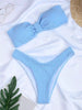 Women One-Shoulder Bikini Swimsuit Women Push Up Swimwear Women's Bathing Suit Comfortable Bikini Ribbed Two Piece Swimsuit Bikini Set Summer Bathing Suit Beach Wear Swimming Suit by Stevvex