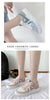 Fashion Flats Womans Sneakers Casual Breathable Vulcanized Shoes Lace Up Woman Comfort Walking White Round Head Platform Casual Sports Cute Fashion Walking School Sneakers by Stevvex
