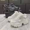 Modern Thick Platform Sneakers White Woman Vulcanize Shoes Luxury Tennis Sneakers Trainers Lace Up Fashion Comfortable Walking Footwear New Lightweight Sneakers by Stevvex