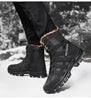 Mens Outdoor Sports Hiking Boots Wear Resisting Work Shoes Footwear Mountain Sport Mid-Cut Black Hiking Boots Outdoor Mountaineering Outdoor Winter Shoes by Stevvex