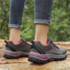 Womens Autumn Winter Tourism Hiking Womens Sports Shoes Outdoor Climbing Shoes Leather Lace Up Anti-slip Work Ankle Boots Outdoor Snow Winter Strong Durable Shoes by Stevvex