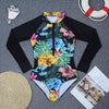 Surfing Swimsuit For Women Bikini Long Sleeve Swimwear Tiger Print Push Up Summer Bath Suit Two Piece Surfing Rash Guard Bikini Long Sleeve Swimsuit Set by Stevvex
