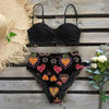 Bikini Swimsuit Women Swimwear Push Up Bikinis Set Leaf Print Female High Waist Swimming Suits For Bathing Suit Women Swimsuit Floral Print Bathing Suit Twist Front High Waist Bikini Set by Stevvex