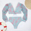Surfing Swimsuit For Women Bikini Long Sleeve Swimwear Tiger Print Push Up Summer Bath Suit Two Piece Surfing Rash Guard Bikini Long Sleeve Swimsuit Set by Stevvex