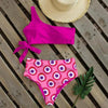 Bikinis Women New One Shoulder Swimwear High Waist Swimsuit Bandage Bathing Suits Beach Wear Female Lace Two Piece Swim Dress with Bikini Bottom Bathing Suits by Stevvex