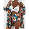 Bikini Women Push Up Swimsuit 3 Piece Bikini Set With Cover Up Women's Fashion 3 Piece Tie Dye Top Bikini Set Swimsuit Cover Up Skirt Swimwear Push Up Bather Swim Wear by Stevvex