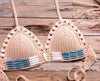 Vintage Blue Bikinis 2 Piece Halter Bikini Set Women High Waist Sequin Swimsuit Set Handmade Crochet High Quality Swimsuit Women Push Up Swimwear Knitted Beach Wear Bathing Suit by Stevvex