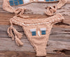 Vintage Blue Bikinis 2 Piece Halter Bikini Set Women High Waist Sequin Swimsuit Set Handmade Crochet High Quality Swimsuit Women Push Up Swimwear Knitted Beach Wear Bathing Suit by Stevvex