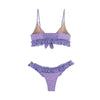 Female Swimsuit Women String Triangle Top Bikini Bottom Printed Push Up Swimsuit Bikini Sets Two Piece Split Button Beachwear Bathing Suit High Waist Bathing Suit High Cut by Stevvex