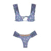 Female Swimsuit Women String Triangle Top Bikini Bottom Printed Push Up Swimsuit Bikini Sets Two Piece Split Button Beachwear Bathing Suit High Waist Bathing Suit High Cut by Stevvex