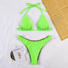Bikinis Micro Adjustable Swimwear Women Summer Bikini Set Modern Colorful Print Beach Wear Women's Comfortable Swimsuit Knotted String Triangle Bikini Tie Side High Cut Bikini Set by Stevvex