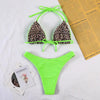 Bikinis Micro Adjustable Swimwear Women Summer Bikini Set Modern Colorful Print Beach Wear Women's Comfortable Swimsuit Knotted String Triangle Bikini Tie Side High Cut Bikini Set by Stevvex