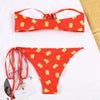 Bikinis Micro Adjustable Swimwear Women Summer Bikini Set Modern Colorful Print Beach Wear Women's Comfortable Swimsuit Knotted String Triangle Bikini Tie Side High Cut Bikini Set by Stevvex