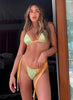 Bikinis Micro Adjustable Swimwear Women Summer Bikini Set Modern Colorful Print Beach Wear Women's Comfortable Swimsuit Knotted String Triangle Bikini Tie Side High Cut Bikini Set by Stevvex