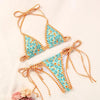 Bikinis Micro Adjustable Swimwear Women Summer Bikini Set Modern Colorful Print Beach Wear Women's Comfortable Swimsuit Knotted String Triangle Bikini Tie Side High Cut Bikini Set by Stevvex