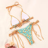 Bikinis Micro Adjustable Swimwear Women Summer Bikini Set Modern Colorful Print Beach Wear Women's Comfortable Swimsuit Knotted String Triangle Bikini Tie Side High Cut Bikini Set by Stevvex