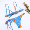 Bikinis Micro Adjustable Swimwear Women Summer Bikini Set Modern Colorful Print Beach Wear Women's Comfortable Swimsuit Knotted String Triangle Bikini Tie Side High Cut Bikini Set by Stevvex