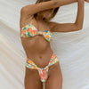 Bikinis Micro Adjustable Swimwear Women Summer Bikini Set Modern Colorful Print Beach Wear Women's Comfortable Swimsuit Knotted String Triangle Bikini Tie Side High Cut Bikini Set by Stevvex