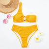 Women One-Shoulder Bikini Swimsuit Women Push Up Swimwear Women's Bathing Suit Comfortable Bikini Ribbed Two Piece Swimsuit Bikini Set Summer Bathing Suit Beach Wear Swimming Suit by Stevvex