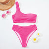 Women One-Shoulder Bikini Swimsuit Women Push Up Swimwear Women's Bathing Suit Comfortable Bikini Ribbed Two Piece Swimsuit Bikini Set Summer Bathing Suit Beach Wear Swimming Suit by Stevvex