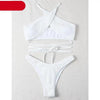 Women One-Shoulder Bikini Swimsuit Women Push Up Swimwear Women's Bathing Suit Comfortable Bikini Ribbed Two Piece Swimsuit Bikini Set Summer Bathing Suit Beach Wear Swimming Suit by Stevvex