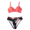 Push Up Floral Bikini Sets Women Two Pieces Swimsuits Women's Bathing Suits Push Up Halter Bandage Bikini Floral Printing Swim Bottoms Two Piece Swimsuits New Girl Beach Bathing Suits Swimwear by Stevvex