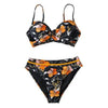 Push Up Floral Bikini Sets Women Two Pieces Swimsuits Women's Bathing Suits Push Up Halter Bandage Bikini Floral Printing Swim Bottoms Two Piece Swimsuits New Girl Beach Bathing Suits Swimwear by Stevvex